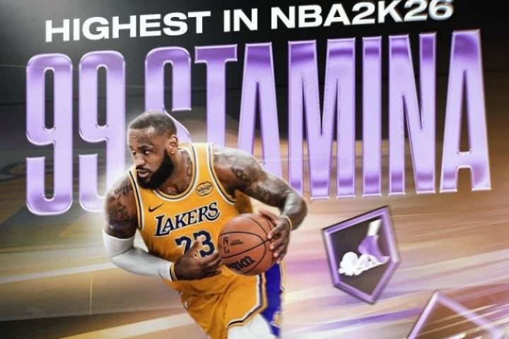 这40岁的人？😯美媒：詹姆斯在2K26的耐力值为99 全联盟最高