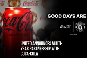 官方：曼联与可口可乐公司达成三年合作伙伴关系